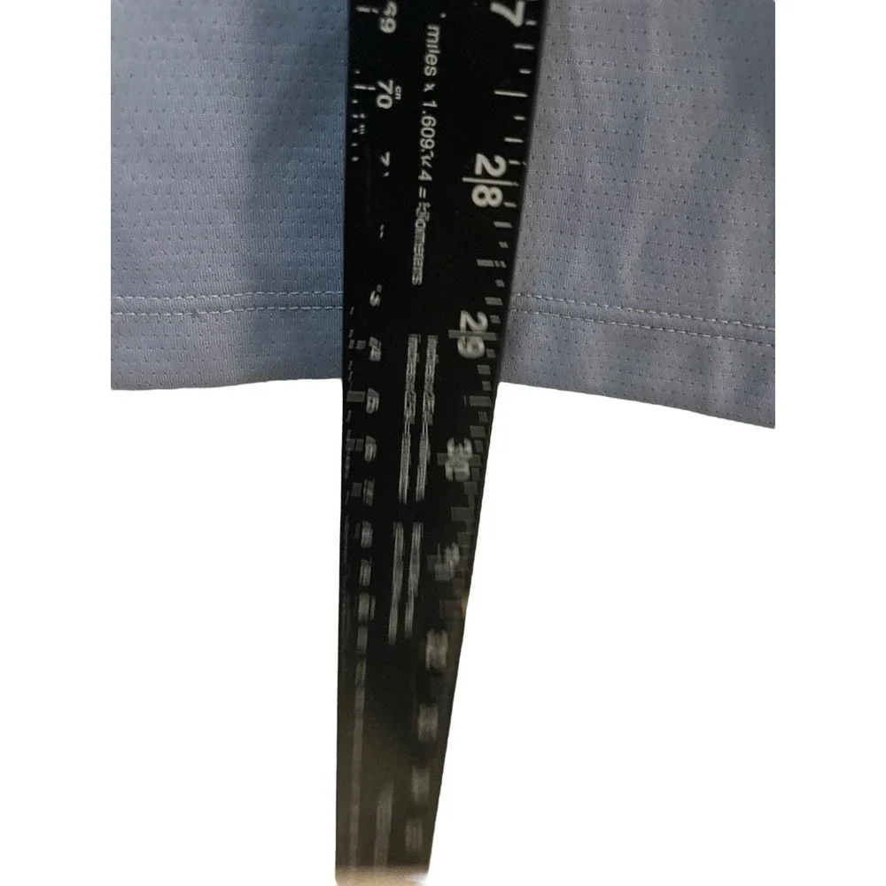 Nike Dri-FIT Men's Golf Polo‎ Large Blue White Check Performance Shirt